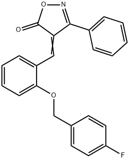 (4E)-4-{2-[(4-fluorobenzyl)oxy]benzylidene}-3-phenyl-1,2-oxazol-5(4H)-one Structure