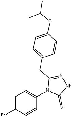 4-(4-bromophenyl)-5-[4-(propan-2-yloxy)benzyl]-4H-1,2,4-triazole-3-thiol 구조식 이미지