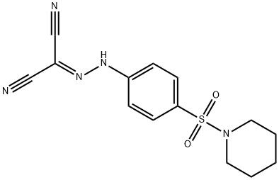 {[4-(1-piperidinylsulfonyl)phenyl]hydrazono}malononitrile Structure