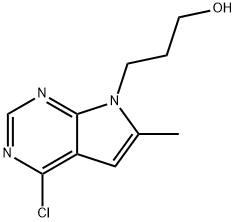 3-(4-Chloro-6-methyl-7H-pyrrolo[2,3-d]pyrimidin-7-yl)propan-1-ol Structure
