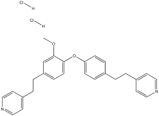 4-[2-[3-methoxy-4-[4-[2-(4-pyridyl)ethyl]phenoxy]phenyl]ethyl]pyridine dihydrochloride Structure