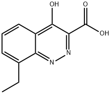 8-Ethyl-4-oxo-1,4-dihydrocinnoline-3-carboxylic acid 구조식 이미지