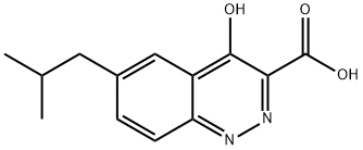 6-Isobutyl-4-oxo-1,4-dihydrocinnoline-3-carboxylic acid Structure