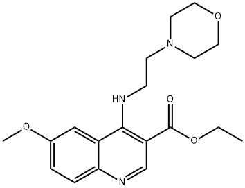 ethyl 6-methoxy-4-{[2-(4-morpholinyl)ethyl]amino}-3-quinolinecarboxylate 구조식 이미지