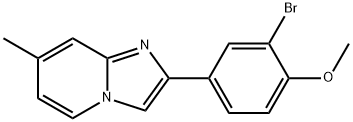 2-(3-bromo-4-methoxyphenyl)-7-methylimidazo[1,2-a]pyridine 구조식 이미지