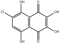6-chloro-2,3,5,8-tetrahydroxynaphthalene-1,4-dione Structure