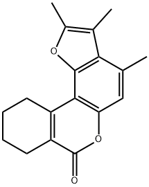 2,3,4-trimethyl-8,9,10,11-tetrahydro-7H-benzo[c]furo[2,3-f]chromen-7-one 구조식 이미지