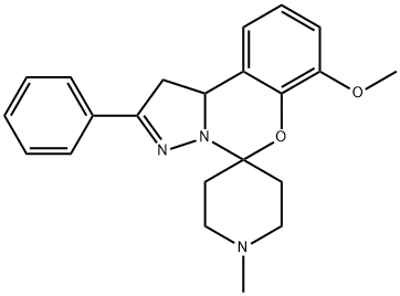 7'-methoxy-1-methyl-2'-phenyl-1',10b'-dihydrospiro[piperidine-4,5'-pyrazolo[1,5-c][1,3]benzoxazine] Structure