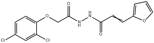 (2E)-N'-[(2,4-dichlorophenoxy)acetyl]-3-(furan-2-yl)prop-2-enehydrazide Structure