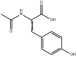 (Z)-2-acetamido-3-(4-hydroxyphenyl)acrylic acid 구조식 이미지
