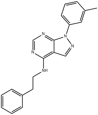 1-(3-methylphenyl)-N-(2-phenylethyl)-1H-pyrazolo[3,4-d]pyrimidin-4-amine Structure
