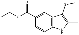 Ethyl 2-methyl-3-methylsulfanyl-1h-indole-5-carboxylate 구조식 이미지