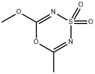 2-Methoxy-6-methyl-1,4,3,5-oxathiadiazine 4,4-Dioxide 구조식 이미지