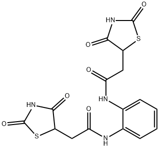 2-(2,4-dioxo-1,3-thiazolidin-5-yl)-N-(2-{[(2,4-dioxo-1,3-thiazolidin-5-yl)acetyl]amino}phenyl)acetamide Structure