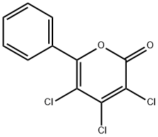6-PHENYL-3,4,5-TRICHLORO-2H-PYRAN-2-ONE Structure