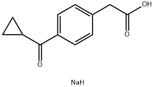 Sodium 2-(4-(cyclopropanecarbonyl)phenyl)acetate Structure