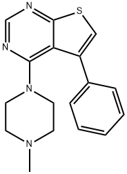 4-(4-methylpiperazin-1-yl)-5-phenylthieno[2,3-d]pyrimidine 구조식 이미지