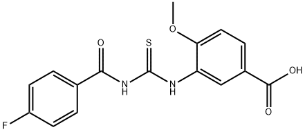 3-({[(4-fluorophenyl)carbonyl]carbamothioyl}amino)-4-methoxybenzoic acid Structure