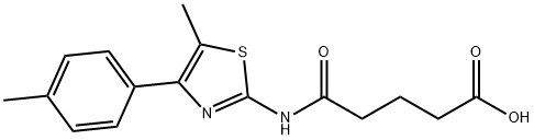 5-((5-methyl-4-(p-tolyl)thiazol-2-yl)amino)-5-oxopentanoic acid Structure