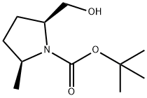 (2S,5S)-Tert-Butyl 2-(Hydroxymethyl)-5-Methylpyrrolidine-1-Carboxylate 구조식 이미지