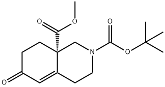 2-tert-butyl 8a-methyl (8aS)-6-oxo-1,2,3,4,6,7,8,8a-octahydroisoquinoline-2,8a-dicarboxylate Structure