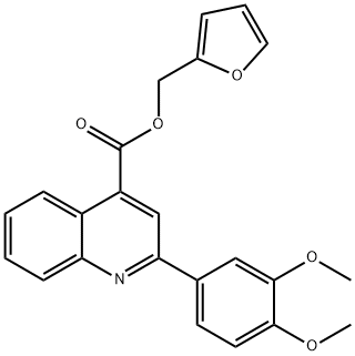 furan-2-ylmethyl 2-(3,4-dimethoxyphenyl)quinoline-4-carboxylate Structure