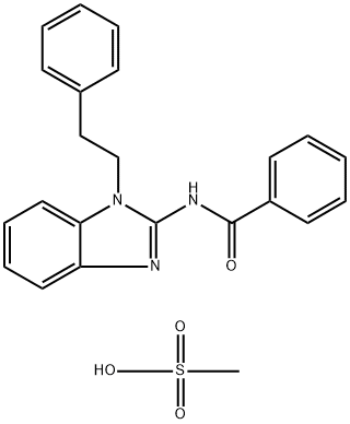 N-[1-(2-Phenylethyl)-1H-benzimidazol-2-yl]-benzamide monomethanesulfonate (9CI) Structure