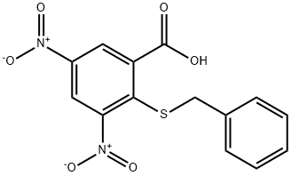 2-(benzylthio)-3,5-dinitrobenzoic acid Structure