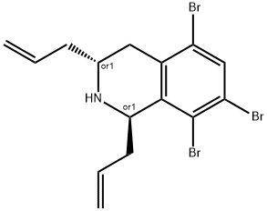 (1S,3S)-5,7,8-tribromo-1,3-di(prop-2-en-1-yl)-1,2,3,4-tetrahydroisoquinoline Structure