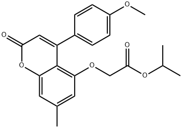 propan-2-yl {[4-(4-methoxyphenyl)-7-methyl-2-oxo-2H-chromen-5-yl]oxy}acetate Structure