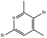 3,6-Dibromo-2,4-dimethylpyridine 구조식 이미지