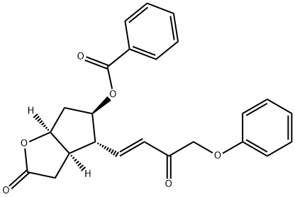 (3aR,4R,5R,6aS)-2-oxo-4-((E)-3-oxo-4-phenoxybut-1-en-1-yl)hexahydro-2H-cyclopenta[b]furan-5-yl benzoate 구조식 이미지