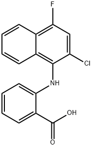 2-((2-Chloro-4-fluoronaphthalen-1-yl)amino)benzoic acid 구조식 이미지