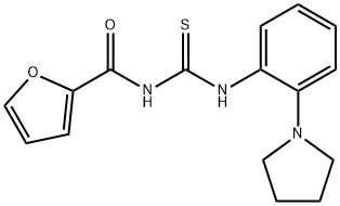 N-(2-furoyl)-N'-[2-(1-pyrrolidinyl)phenyl]thiourea Structure