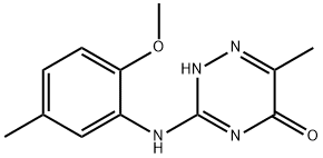 3-(2-methoxy-5-methylanilino)-6-methyl-1,2,4-triazin-5(4H)-one Structure