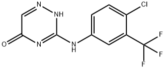 3-[4-chloro-3-(trifluoromethyl)anilino]-1,2,4-triazin-5(4H)-one 구조식 이미지