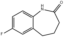 7-fluoro-1,3,4,5-tetrahydro-1-benzazepin-2-one 구조식 이미지