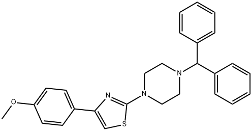 1-(diphenylmethyl)-4-[4-(4-methoxyphenyl)-1,3-thiazol-2-yl]piperazine 구조식 이미지