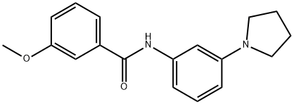 3-methoxy-N-[3-(pyrrolidin-1-yl)phenyl]benzamide 구조식 이미지