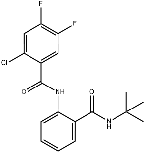 N-[2-(tert-butylcarbamoyl)phenyl]-2-chloro-4,5-difluorobenzamide Structure