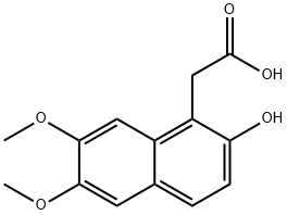 2-(2-Hydroxy-6,7-dimethoxynaphthalen-1-yl)acetic acid Structure