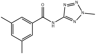 3,5-dimethyl-N-(2-methyl-2H-tetrazol-5-yl)benzamide Structure