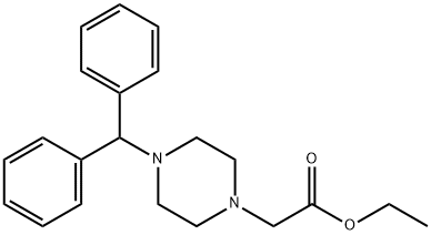 ethyl 2-(4-benzhydrylpiperazin-1-yl)acetate Structure