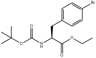 N-Boc-4-bromo-L-phenylalanine ethyl ester 구조식 이미지