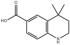 1,2,3,4-tetrahydro-4,4-dimethylquinoline-6-carboxylic acid Structure