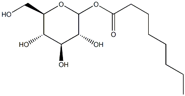 D-Glucopyranose 1-octanoate 구조식 이미지