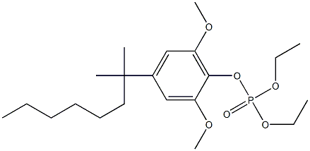 4-(1',1'-dimethylheptyl)-2,6-dimethoxyphenyl diethylphosphate 구조식 이미지