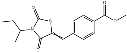 (Z)-methyl 4-((3-(sec-butyl)-4-oxo-2-thioxothiazolidin-5-ylidene)methyl)benzoate Structure