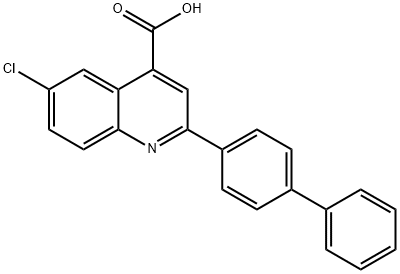 2-Biphenyl-4-yl-6-chloro-4-carboxyquinoline Structure