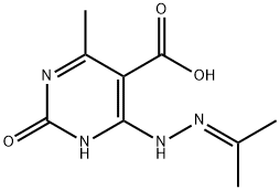2-Hydroxy-4-methyl-6-(2-(propan-2-ylidene)hydrazinyl)pyrimidine-5-carboxylic acid Structure